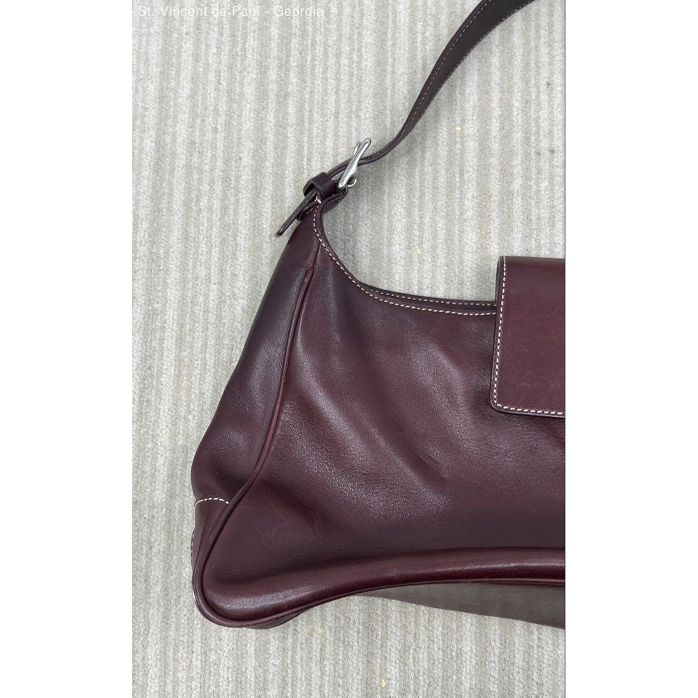 Vintage Coach Hampton's Hobo Burgundy Leather Shoulder Bag 7783 Great Condition - Picture 4 of 11
